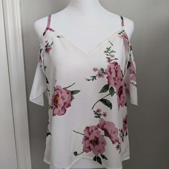 SHEIN cold shoulder floral print top - Picture 7 of 8